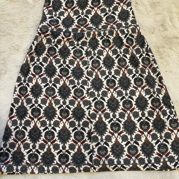 MAX STUDIO skirt printed foldover waistband a-line stretch - Picture 12 of 13